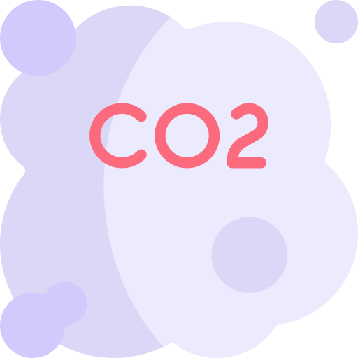 이산화탄소 Kawaii Flat icon