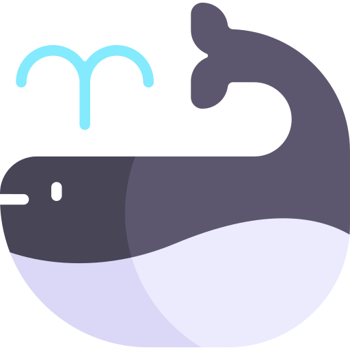 Whale Kawaii Flat icon