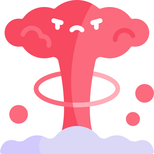 Nuclear weapon Kawaii Flat icon