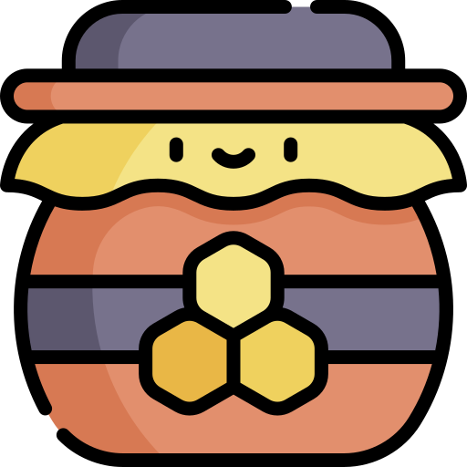 꿀단지 Kawaii Lineal color icon