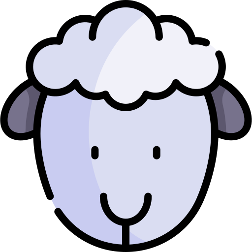 ovelha Kawaii Lineal color Ícone