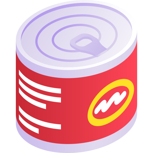 Canned food Gradient Isometric Gradient icon