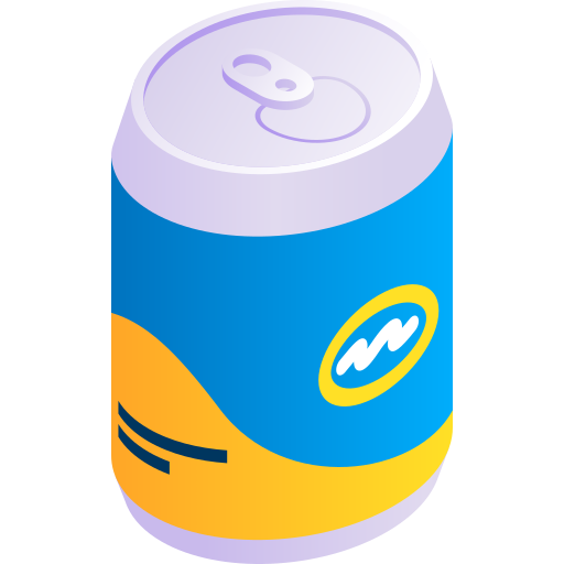 Soft drink Gradient Isometric Gradient icon