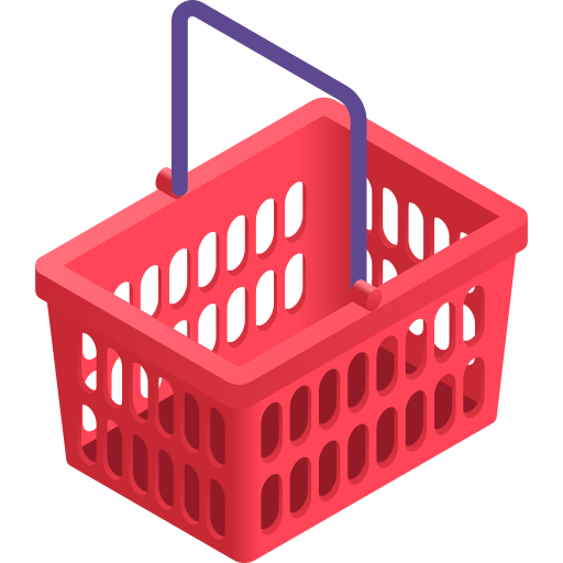 Shopping basket Gradient Isometric Gradient icon