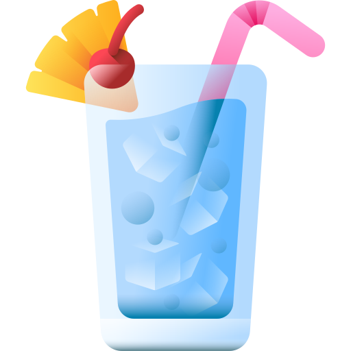 hawai azul 3D Color icono