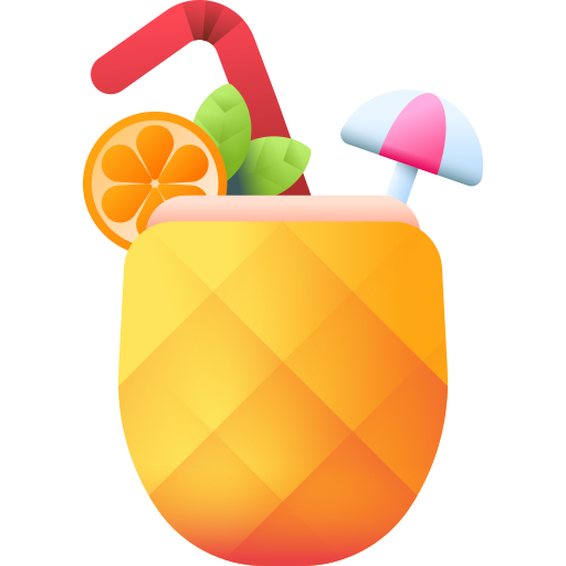 Piña colada 3D Color icon