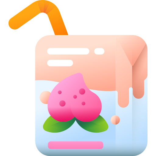 caja de jugo 3D Color icono