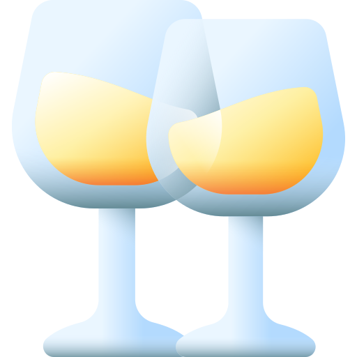 witte wijn 3D Color icoon