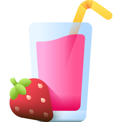 jus de fraise 3D Color Icône