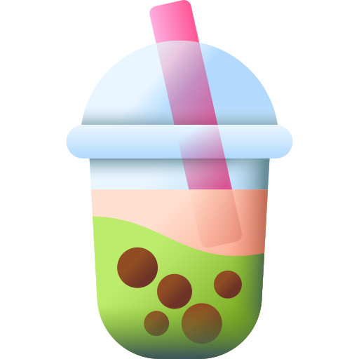 Bubble tea 3D Color icon