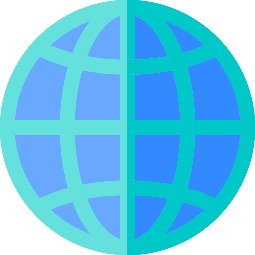 wereldbol Basic Rounded Flat icoon