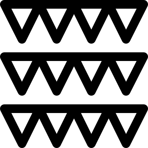 guirlandas Basic Rounded Lineal Ícone