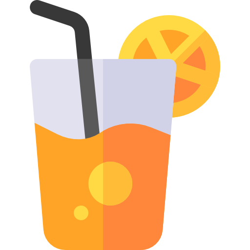 zumo de naranja Basic Rounded Flat icono