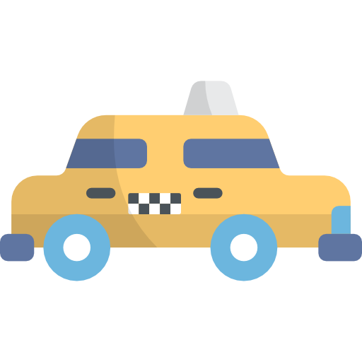 Такси Kawaii Flat иконка