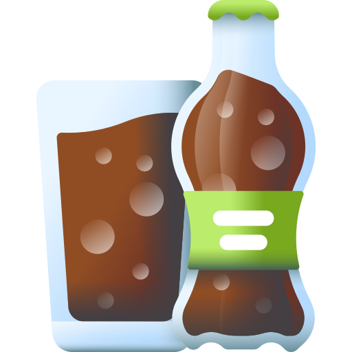 botella de soda 3D Color icono