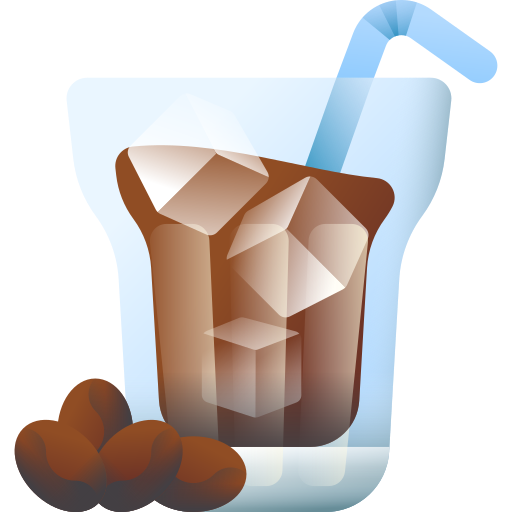 Iced coffee 3D Color icon