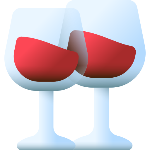 와인 잔 3D Color icon