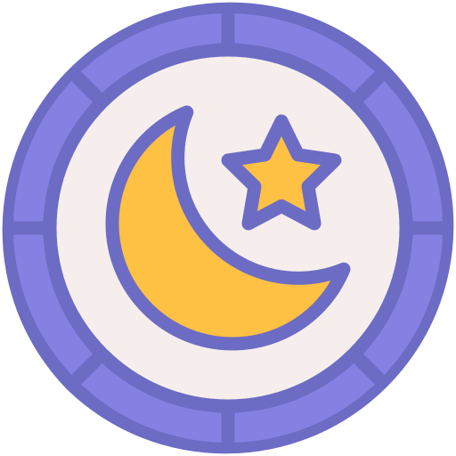 luna y estrellas Generic Outline Color icono