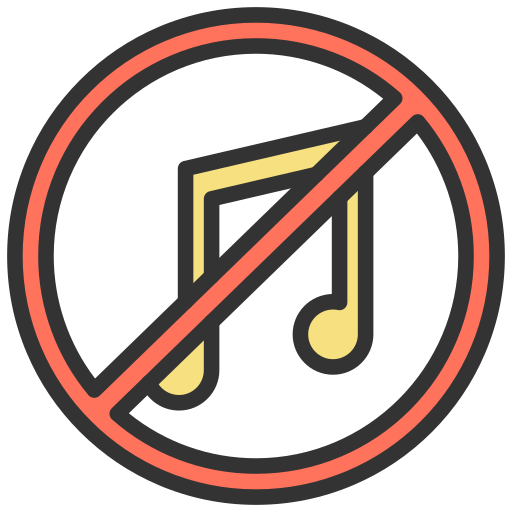 No music Generic Outline Color icon