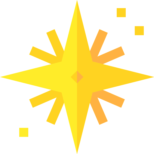 heiliger stern Basic Straight Flat icon