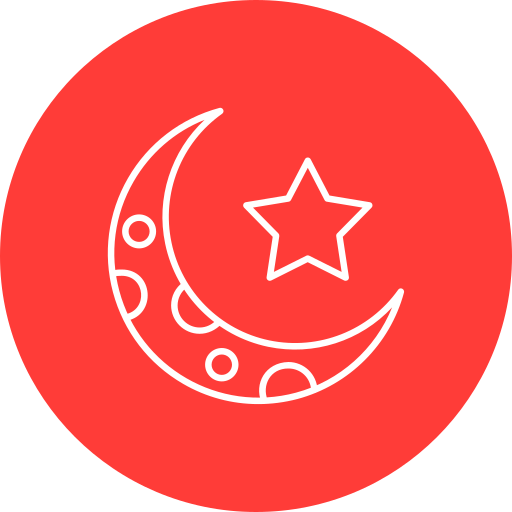croissant de lune Generic Circular Icône