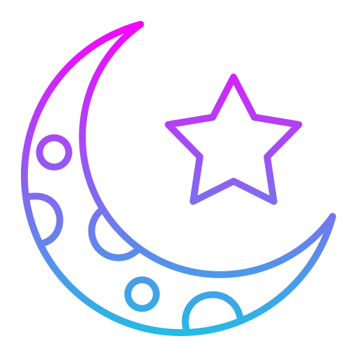 Crescent moon Generic Gradient icon