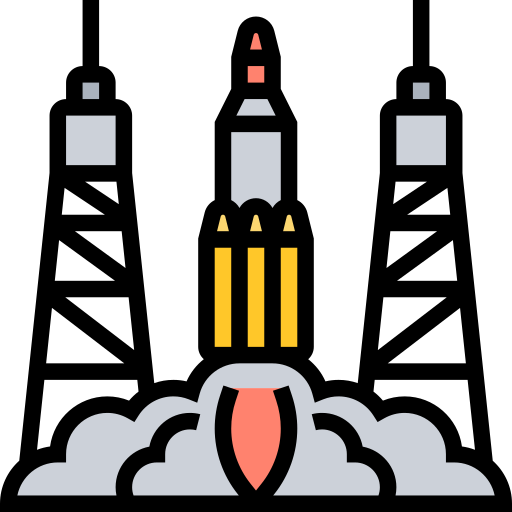 raketenstart Meticulous Lineal Color icon