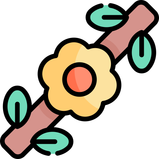 꽃 왕관 Kawaii Lineal color icon