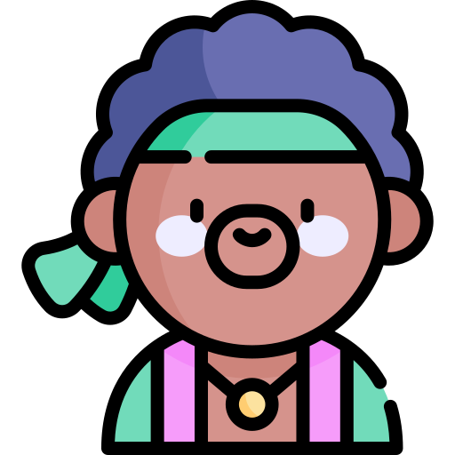 hippy Kawaii Lineal color icono