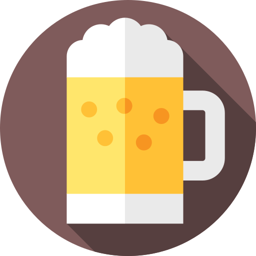 Beer mug Flat Circular Flat icon