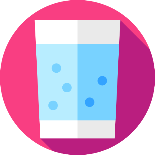 vaso de agua Flat Circular Flat icono