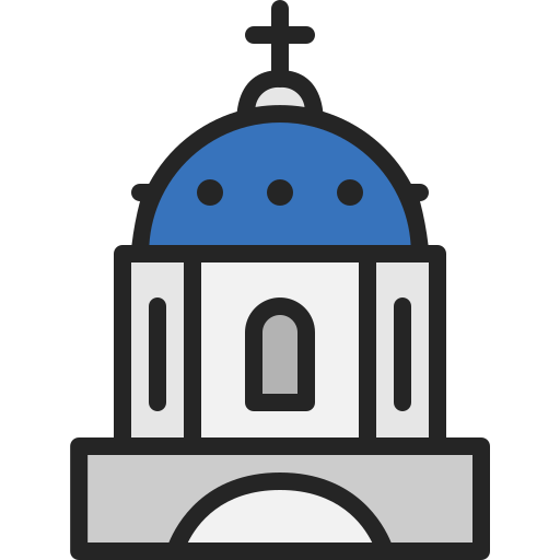 kirche mit blauer kuppel Generic Flat icon
