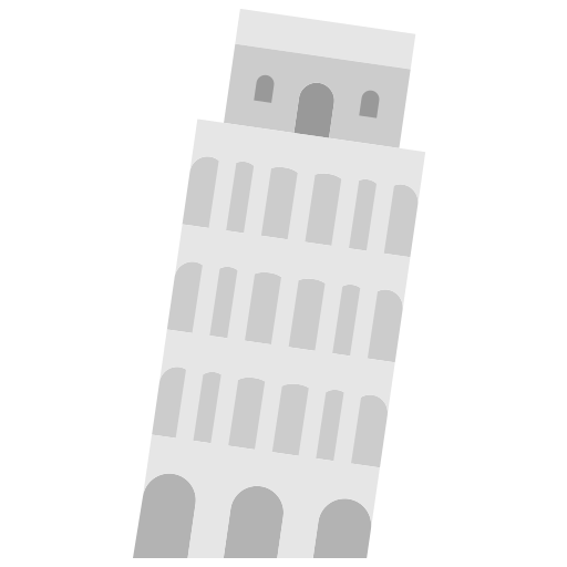 la tour penchée de pise Generic Flat Icône