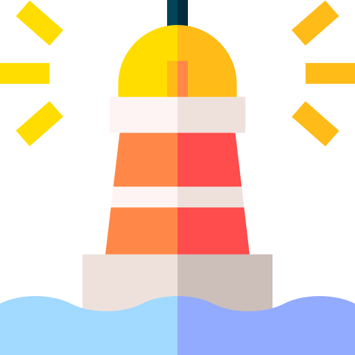 Lighthouse Basic Straight Flat icon