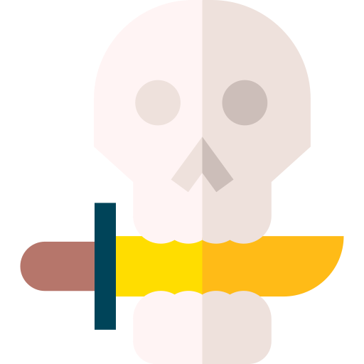 crâne Basic Straight Flat Icône