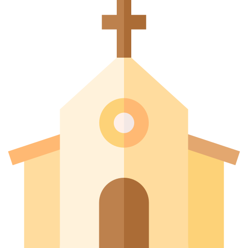Église Basic Straight Flat Icône