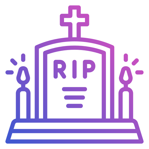 lápida sepulcral Generic Gradient icono