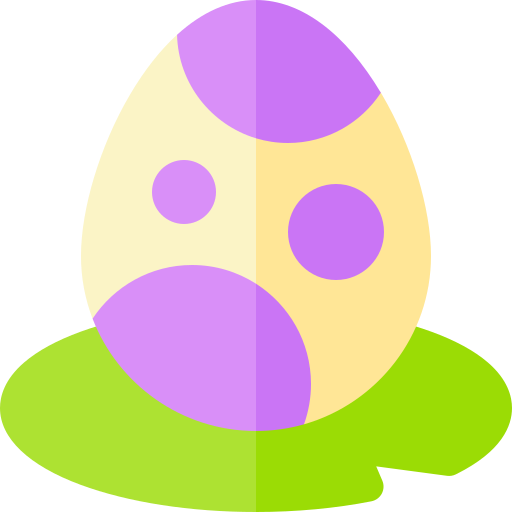 el huevo de pascua Basic Rounded Flat icono