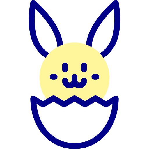 Bunny Detailed Mixed Lineal color icon