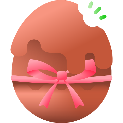 ovo de chocolate 3D Color Ícone