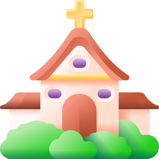 Église 3D Color Icône