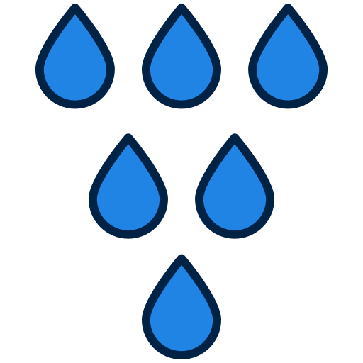 gota de lluvia Generic Outline Color icono