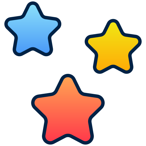 gwiazdy Generic Lineal Color Gradient ikona