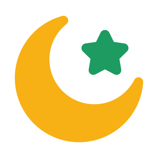 księżyc i gwiazdy Generic Flat ikona