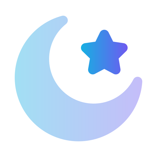 Moon and stars Generic Blue icon
