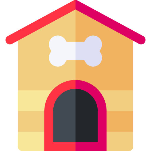 Dog house Basic Rounded Flat icon