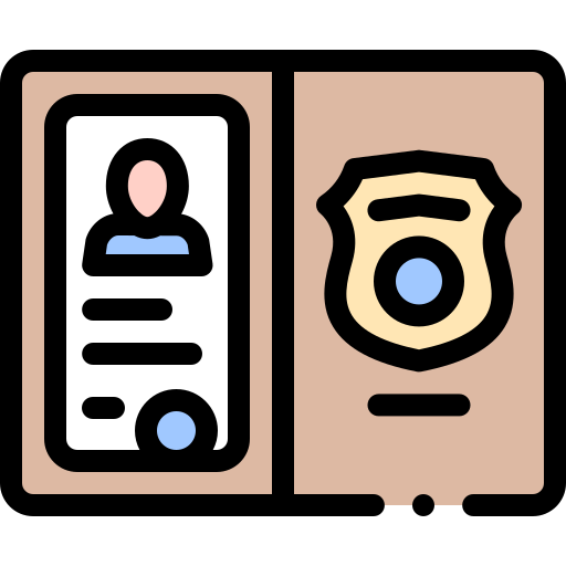 distintivo de polícia Detailed Rounded Lineal color Ícone