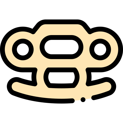 Brass knuckles Detailed Rounded Lineal color icon