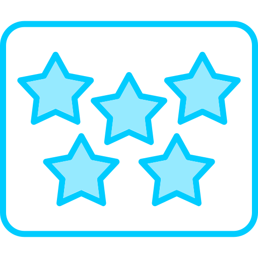 Пять звезд Generic Blue иконка