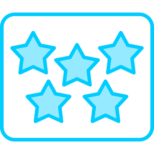 Five stars Generic Blue icon